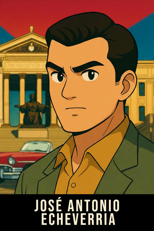 José Antonio Echeverría – Charismatic president of the University of Havana Student Federation (FEU) and Cubela’s closest friend. He is passionate, anti-communist, and unafraid to defy both Batista and Fidel.